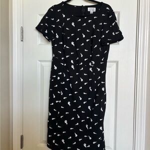 Unique Vintage Black and White Ghost Dress